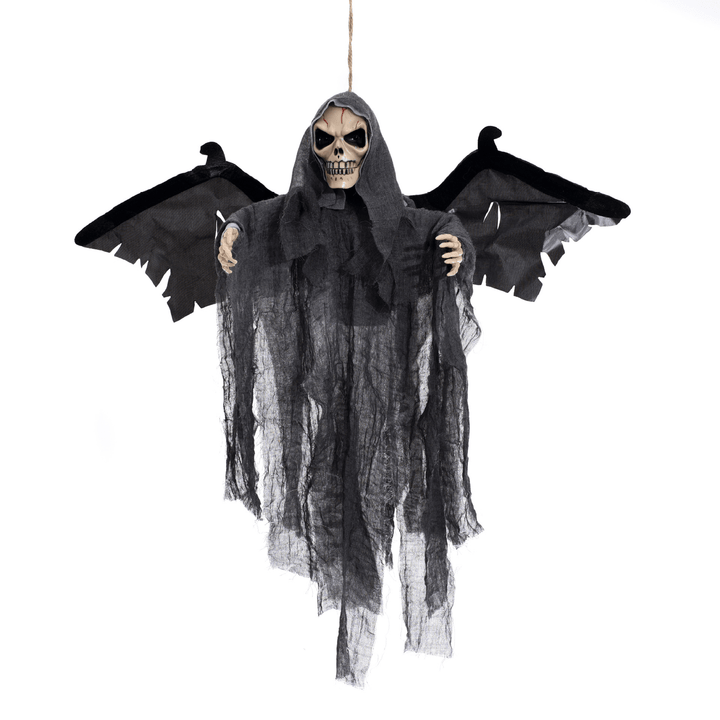 New Halloween Party Decoration Sound Control Creepy Scary Animated Skeleton Hanging Ghost - MRSLM