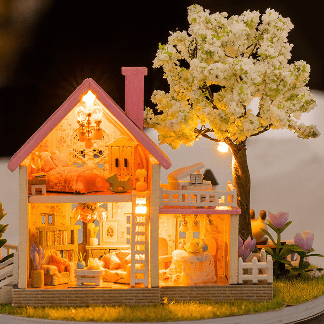 DIY Music Box Dolls House Dollhouse Handmade Miniature Kids Kits Toy Gift - MRSLM
