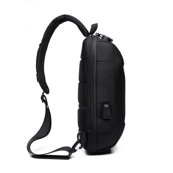OZUKO Chest Bag USB External Charging Anti-Theft Crossbody Bag Waterproof Shoulder Bag for Camping Travel - MRSLM