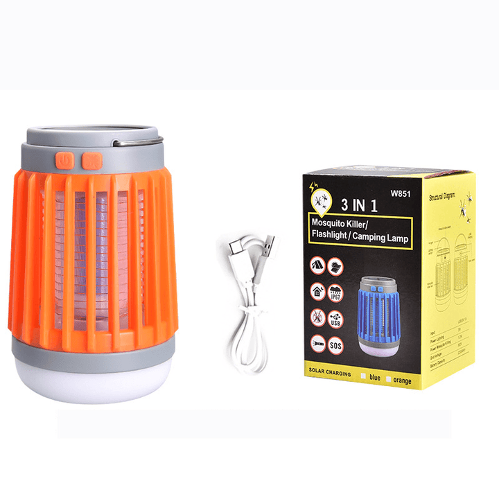 Ipree® 3.7V LED USB Solar Mosquito Killer Lamp Bulb Dispeller Repeller Electric Bug Insect Repellent Zapper Pest Trap Light Outdoor Camping - MRSLM