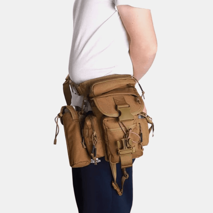 Men Nylon Camouflage Tactical Riding Fishing Outdoor Tool Equipment Storage Bag Leg Bag Waist Bag - MRSLM