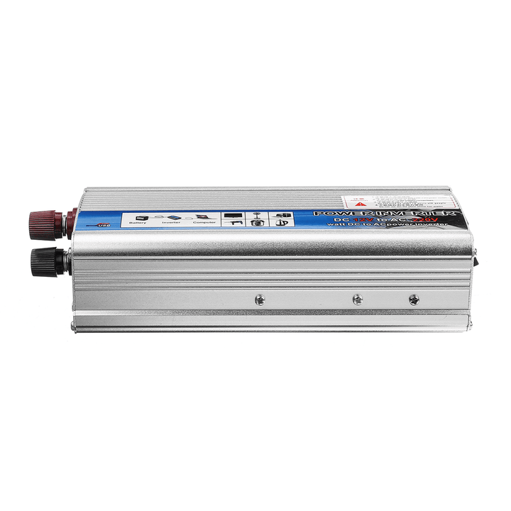 Solar Power Inverter 1000W True DC 12V to AC 220V USB Modified Sine Wave Converter Car Power Inverter Charger Adapter - MRSLM
