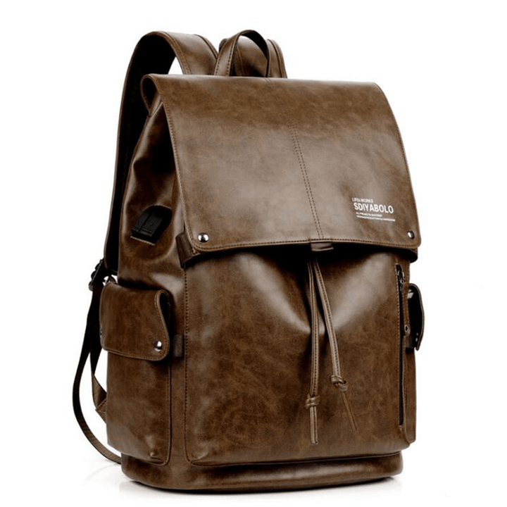 Men Solid Casual Multifunction Fashion Laptop Backpack - MRSLM