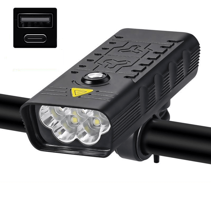 XANES® LV-F004 3/5Xt6 3000Lumens Bike Headlight USB Rechargeable MTB Bicycle LED Front Lamp 4 Modes Waterproof Flashlight Power Bank - MRSLM