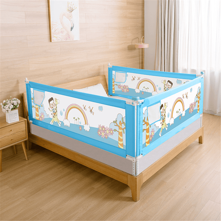 Foldable Child Safety Barrier Baby Safety Bed Guardrail Anti-Fall Bedside Fence for Kids Railing - MRSLM
