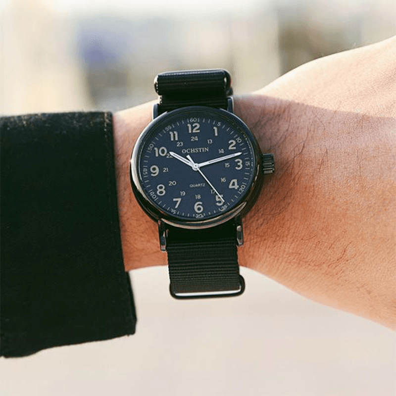 OCHSTIN 1249 Men Quartz Watch Casual Leather Strap Business Watch - MRSLM