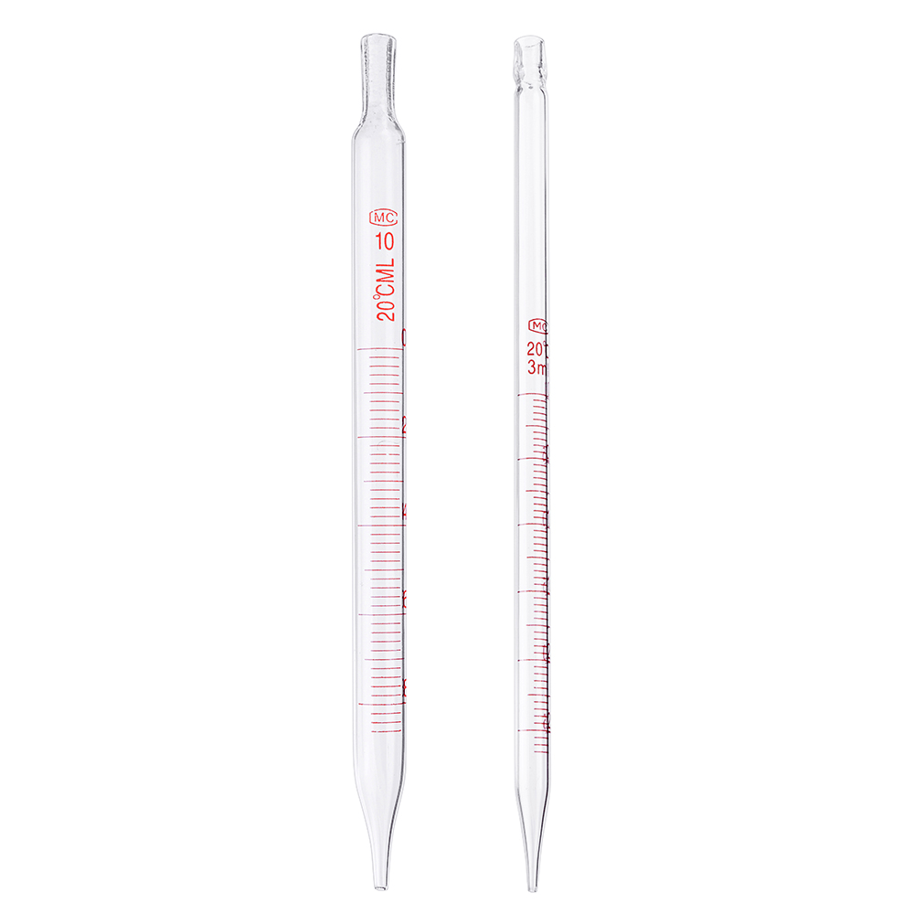 1/2/3/5/10Ml Glass Short Pipette with Scale and Bubble Lab Glassware Kit - MRSLM