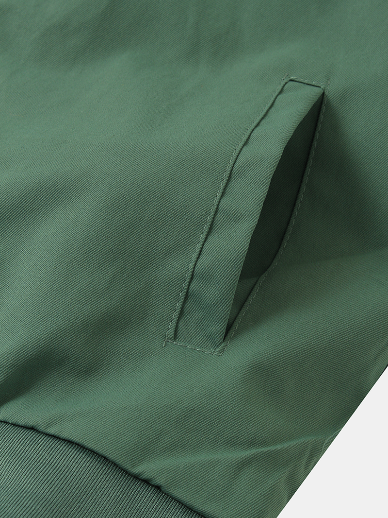 Mens Text Back Print Raglan Sleeve Patchwork Zipper Retro Varsity Jacket - MRSLM