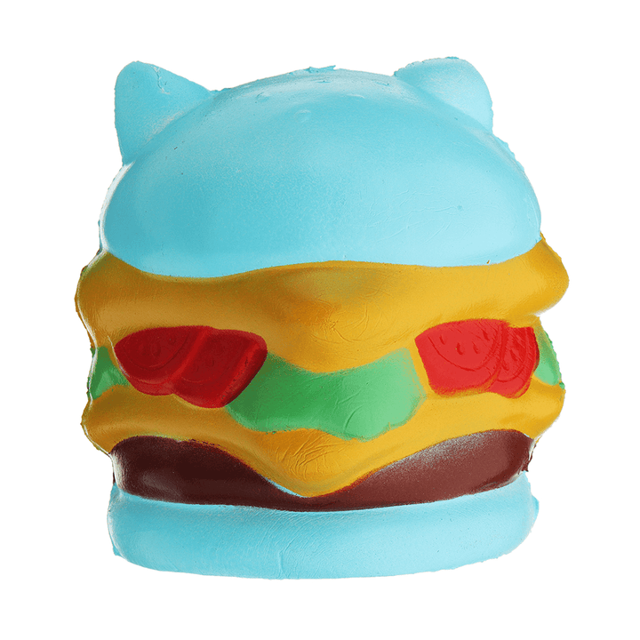 Burger Cat Squishy 10.5*9.5 CM Slow Rising Collection Gift Soft Fun Animal Toy - MRSLM