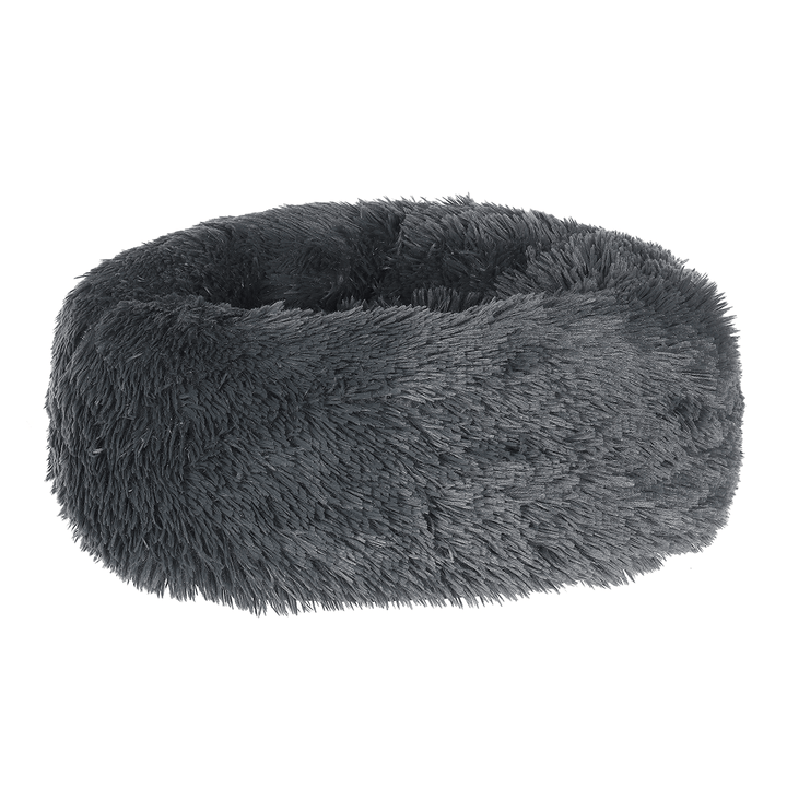 Dog Pet Bed Cat Bed Faux Fur Cuddler round Comfortable Size Ultra Soft Calming Bed for Dogs and Cats Self Warming Indoor Snooze Sleeping Cushion Bed - MRSLM