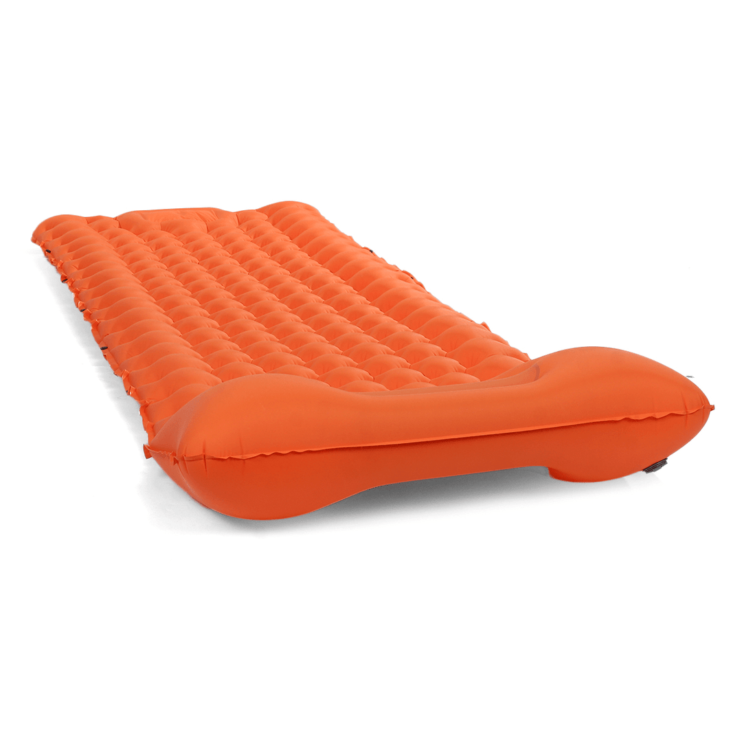 SGODDE Portable Inflatable Camping Mattress with Pillow Comfortable Air Cushion Outdoor Camping Travel Tool - MRSLM