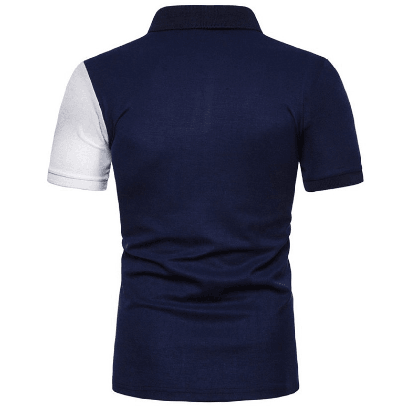 Printed Short-Sleeved Lapel T-Shirt POLO Shirt - MRSLM