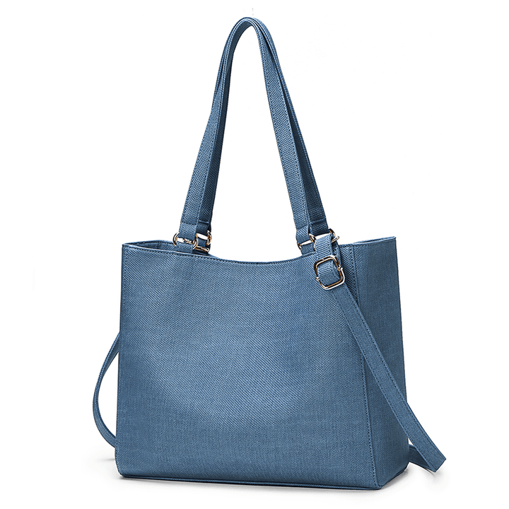 Women Pure Color Solid Multifunction Detachable Bottle Bag Shopping Shoulder Bag Handbag - MRSLM
