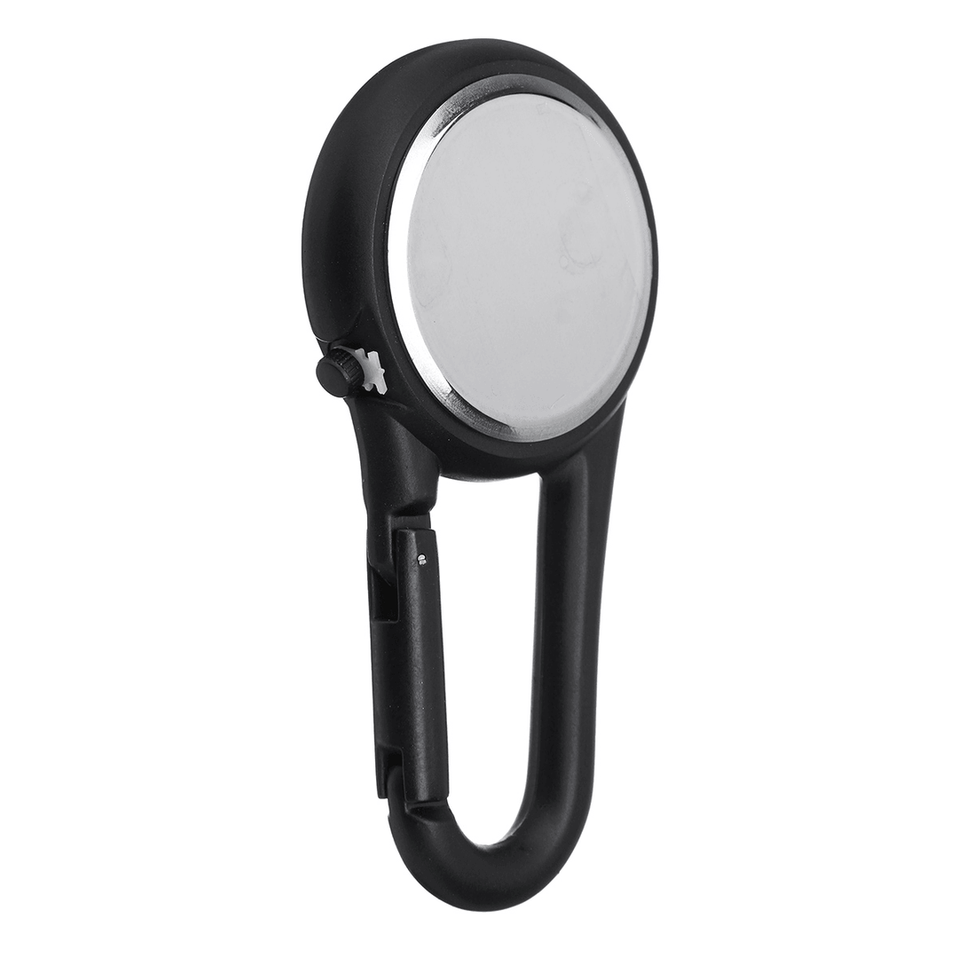 Black Clip on Carabiner with Rotating Bezel Luminous Face for Nurse Doctor Watch - MRSLM