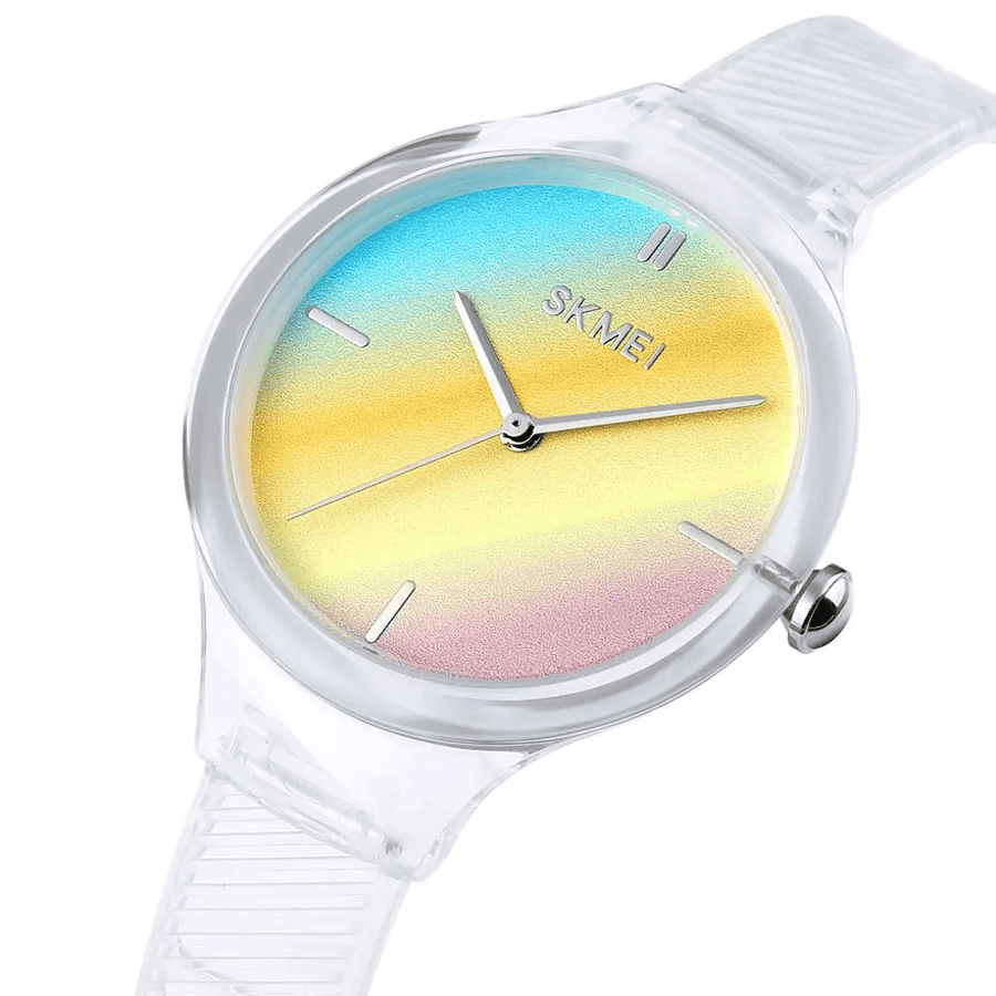 SKMEI 1714 Fashion Women Watch Colorful Transparent Waterproof Lady Quartz Watch - MRSLM