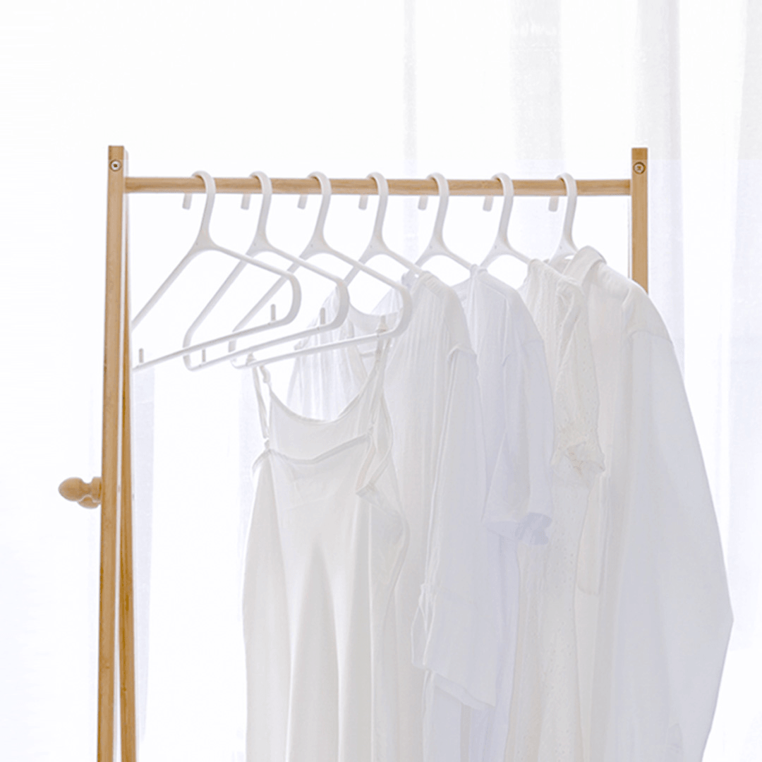 QUANGE 10PCS White Wide Shoulder Cloth Hanger Hook PP Material from XIAOMI YOUPIN - MRSLM