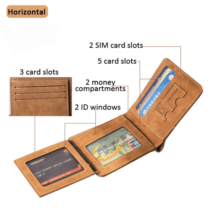 Men Multi Card Slots Slim Wallet Card Holder - MRSLM