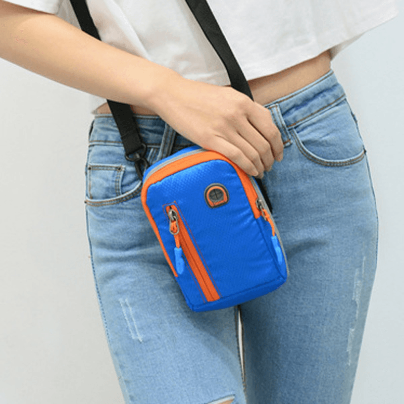 Women Nylon Waterproof Arm Bag Running Phone Bag Crossbody Bag - MRSLM