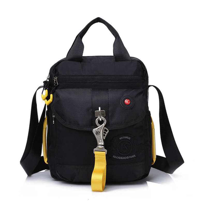 Men Nylon Anti-Scratch Handbag Casual Waterproof Sport Shoulder Bag - MRSLM