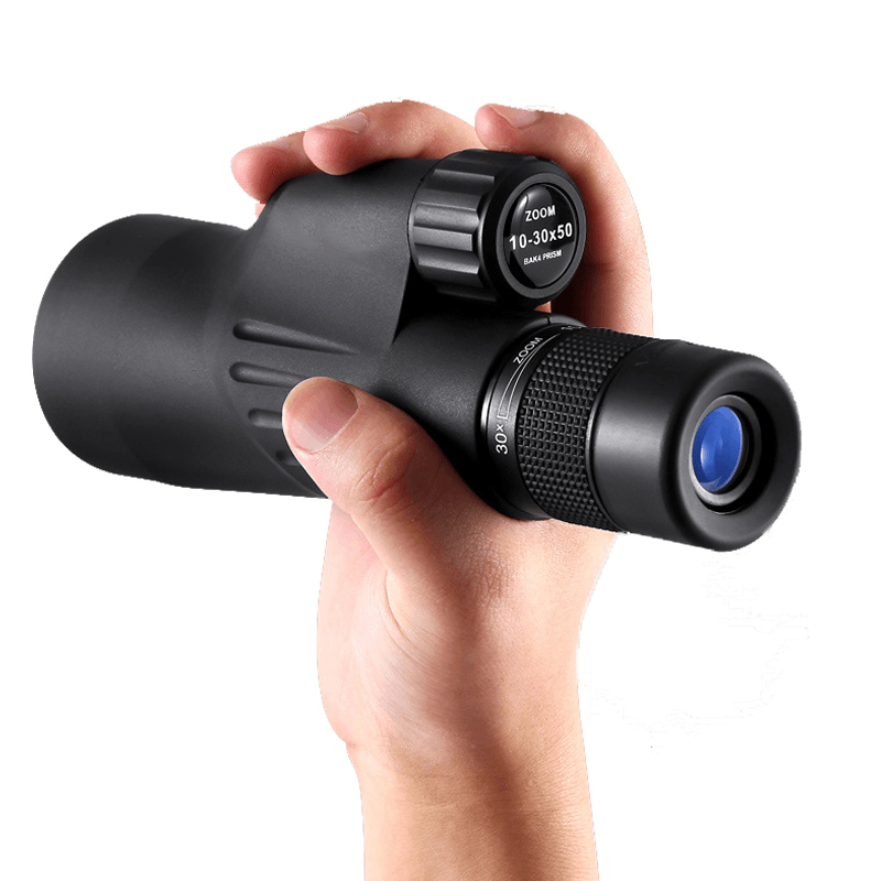10-30×50 Monocular Telescope Adjustable BAK4 FMC Coated Handheld Bird Watching Smartphone - MRSLM