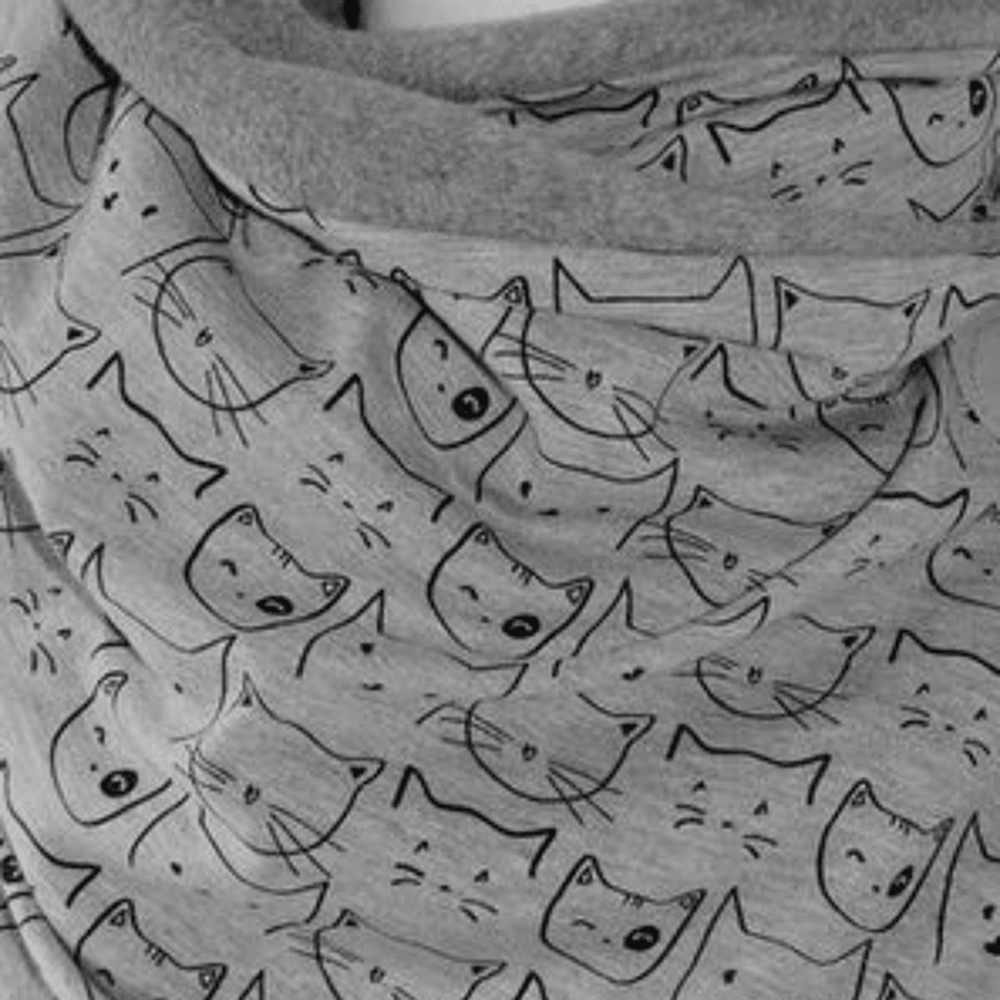 Women Cotton plus Thick Keep Warm Winter Outdoor Casual Cute Cartoon Cats Pattern Multi-Purpose Scarf Shawl - MRSLM