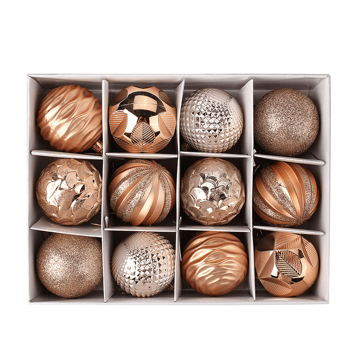 12Pcs 50Mm Christmas Tree Ball Baubles Decoration Xmas Hanging Party Ornaments - MRSLM