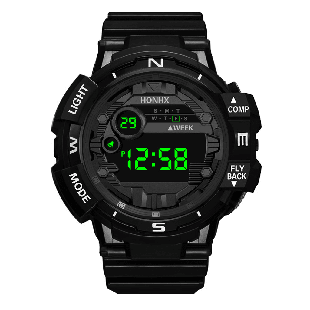 HONHX 81X-66F Men Watch Fashion Luminous Display Alarm Clock Digital Watch - MRSLM