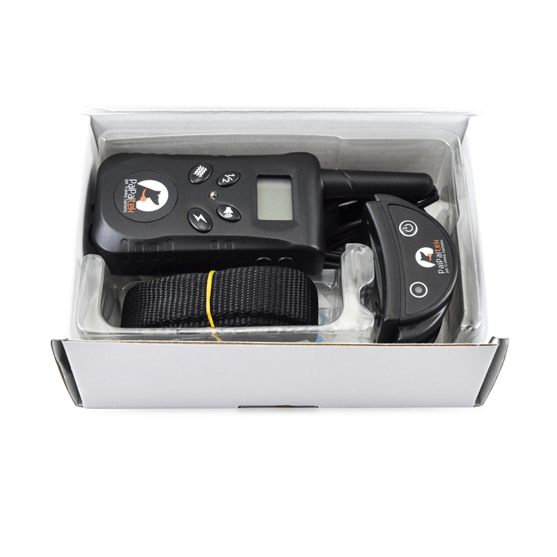 Paipaitek PD 520S-1 500M Remote Control Dog Training Collar Static Shock Vibration Rechargeable Waterproof Dog Training Device - Black - MRSLM