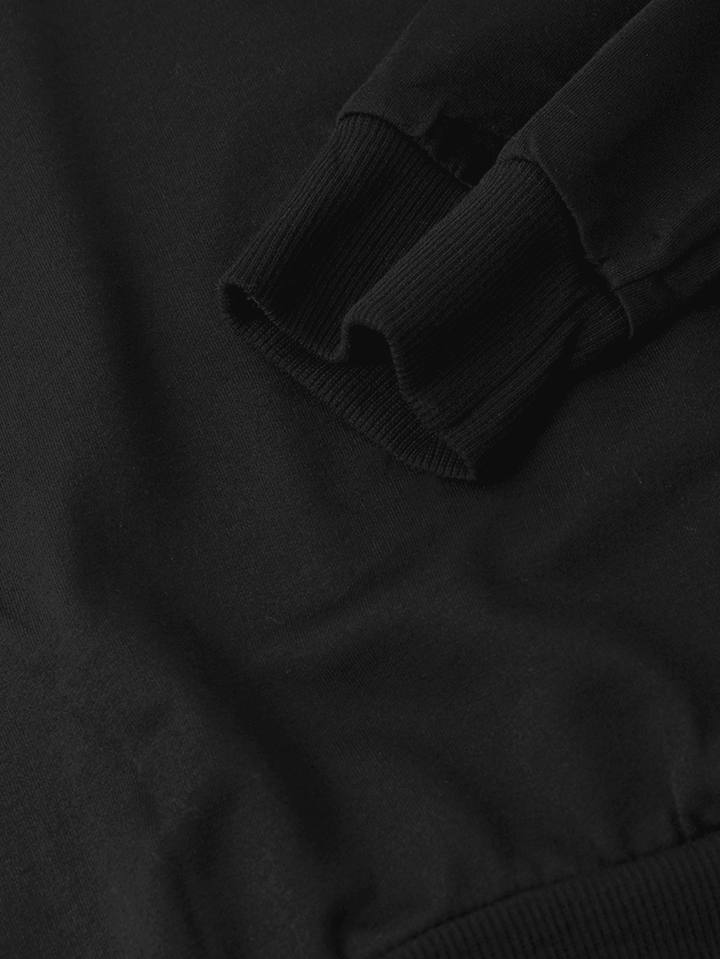 Mens Rose Print round Neck Pullover Long Sleeve Simple Cotton Sweatshirts - MRSLM