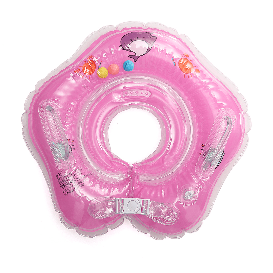 Baby Infant Swimming Pool Bath Neck Floating Inflatable Ring Built-In Belt - MRSLM