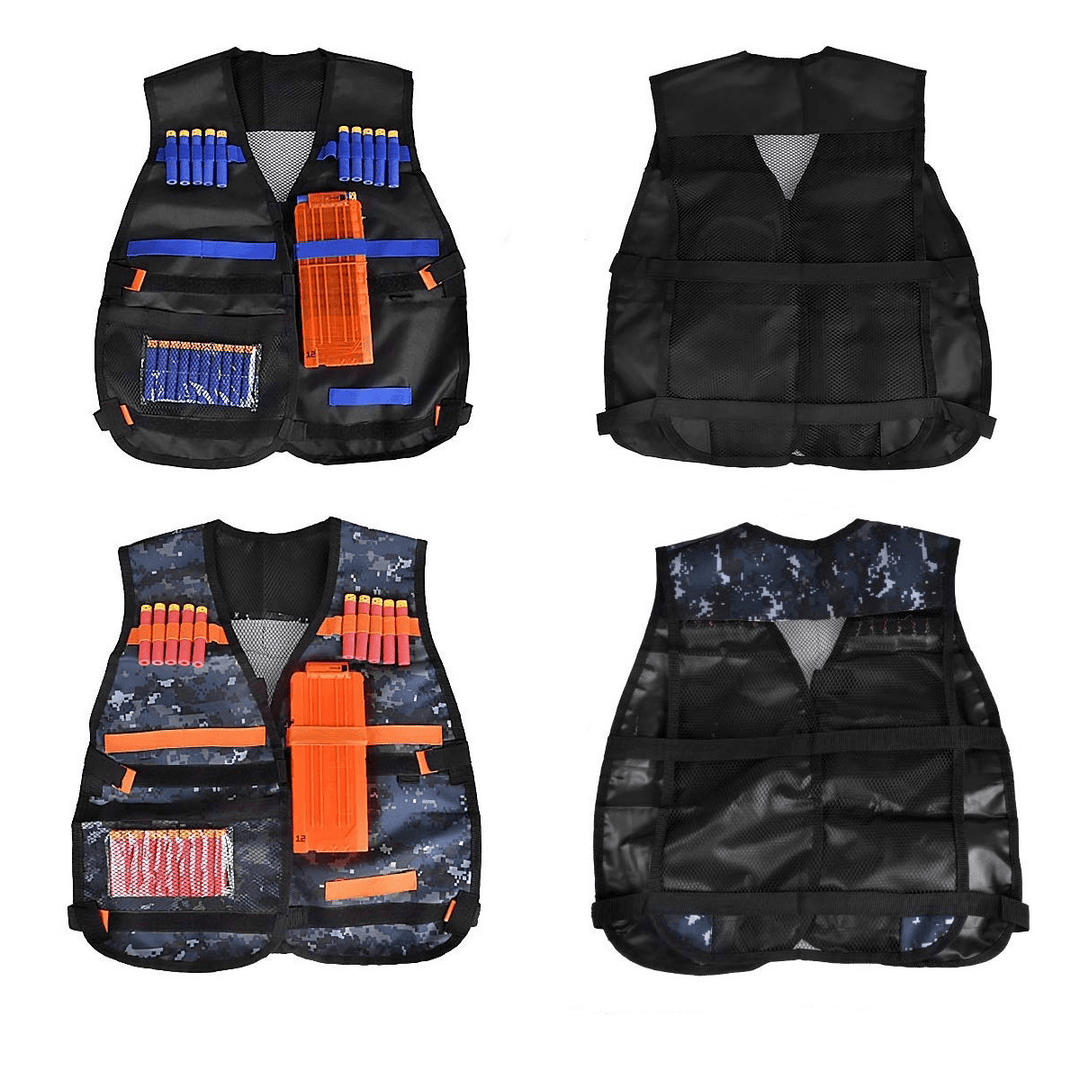 Kids Tactical Vest Suit Camouflage Elite Soft Bullet Battle Equipment Vest Children'S Adjustable Tactical Jacket - MRSLM