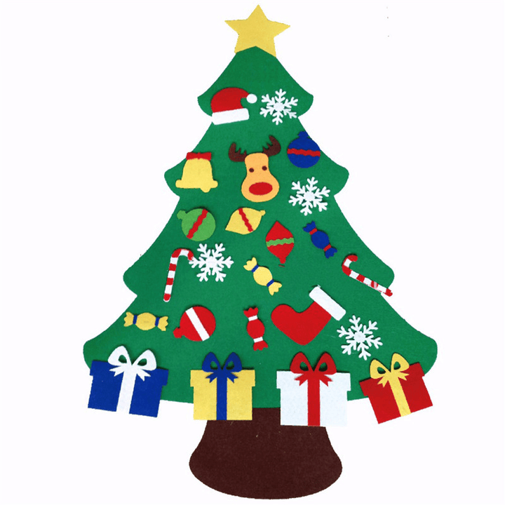 Christmas Tree Set with Ornaments Gift Door Wall Hanging Decoration - MRSLM