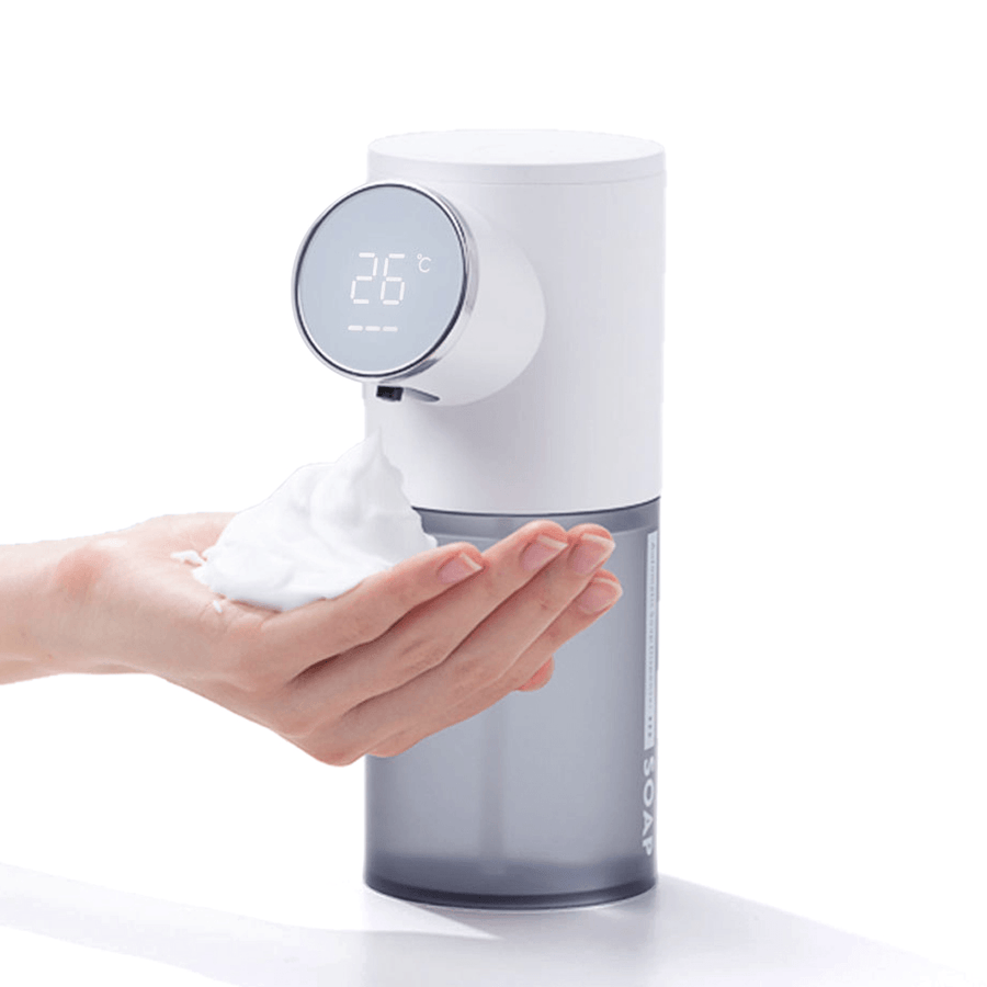 Automatic Soap Dispenser Digital Display Temperature Battery USB Rechargeable Waterproof Touchless Hand Sanitizer - MRSLM