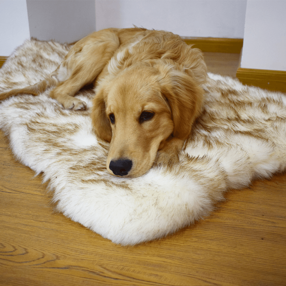 Winter Pet Dog Bed Long Plush Soft Comfortable Fleece Pet Cushion Warm Sleeping Lounger Mat Puppy Kennel Pets Rest Mats - MRSLM