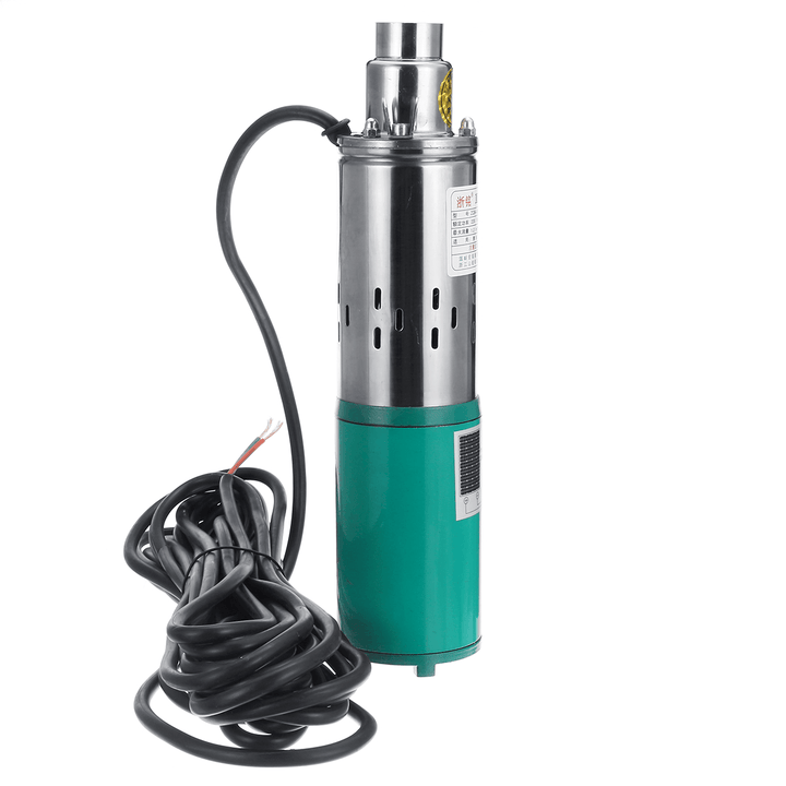 DC 12V 1.2M³/H 220W Solar Powered Water Pump Submersible 30M Stainless Steel Deep Well Pump - MRSLM