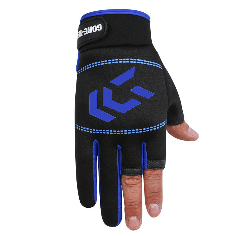 Fishing Gloves Three-Finger Riding Gloves Summer Shade Ice Silk Athletic Gloves - MRSLM