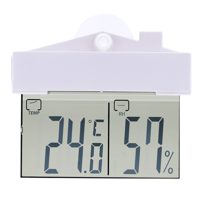 TS - H220 Mini LCD Display Digital Thermometer for Indoor Outdoor Use Sucker Wall Hanging Temperature Hygrometer - MRSLM