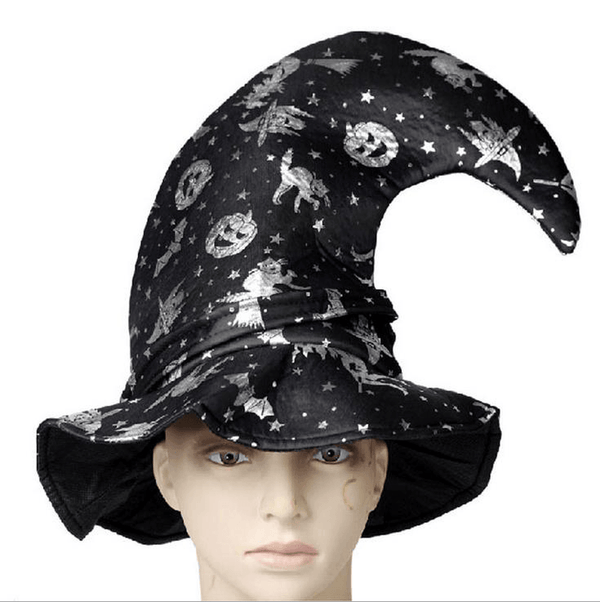 Halloween Costume Witch Hats Masquerade Ribbon Wizard Hat Adult Kids Cosplay for Party Birthday Carnival Top Hats Cap - MRSLM