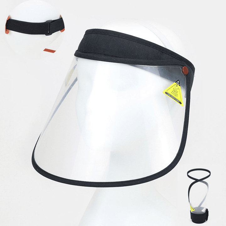 Transparent Dustproof Cap Portable Big Brim Cover Face Hat Empty Top Hat - MRSLM