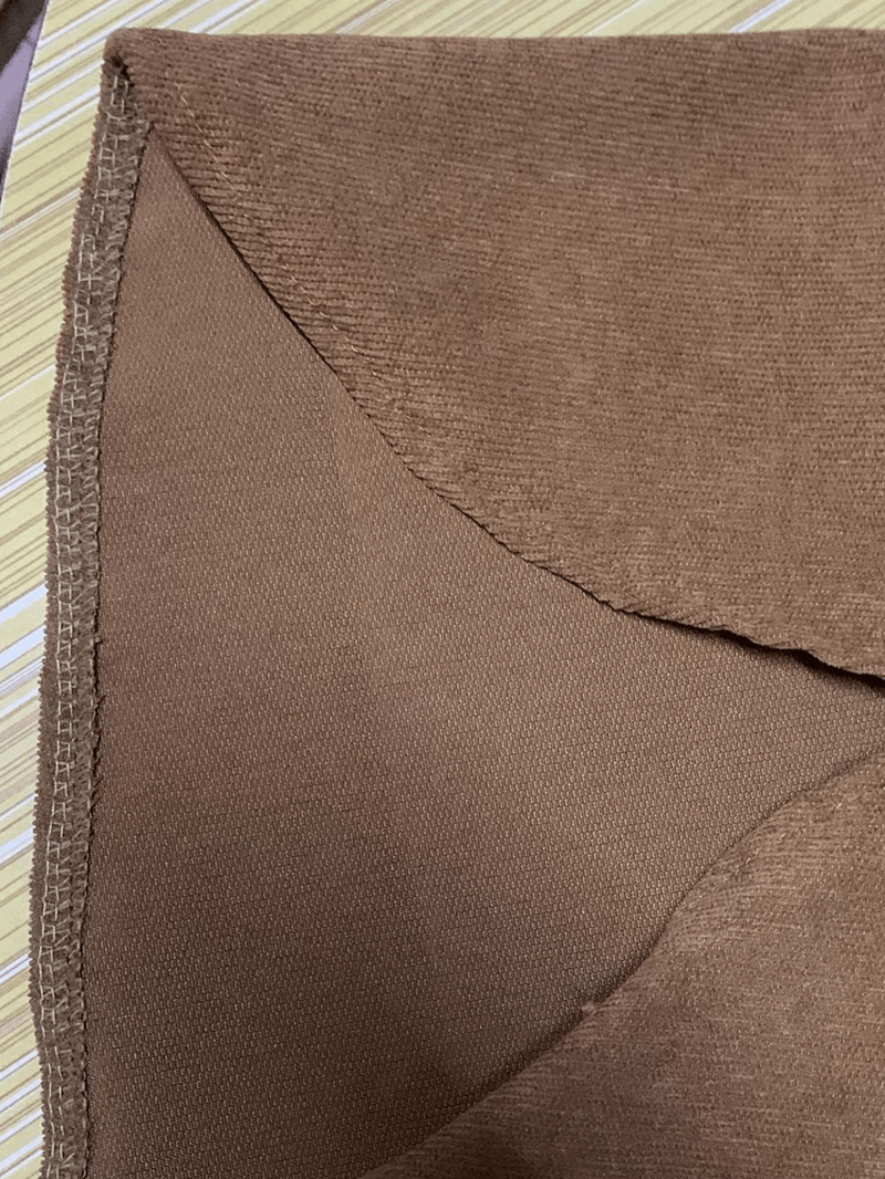 Corduroy Solid Color High Waist Casual Irregular Hem Pocket Pants - MRSLM