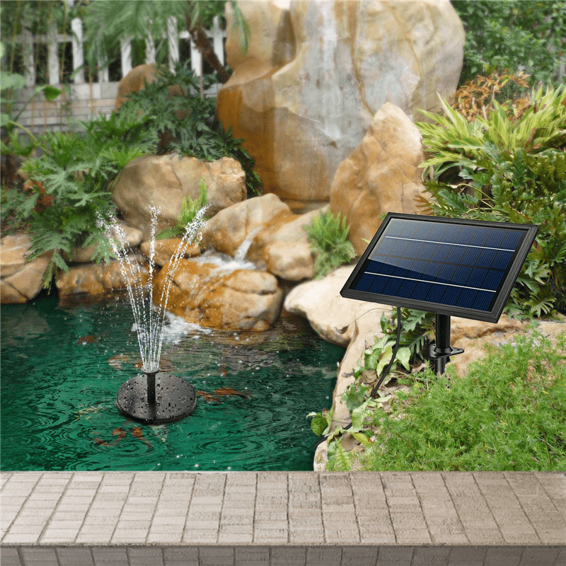 Solar Powered Water Pond Filter Pump Submersible Fish Tank Power Fountain Water Pump for Home Garden - MRSLM