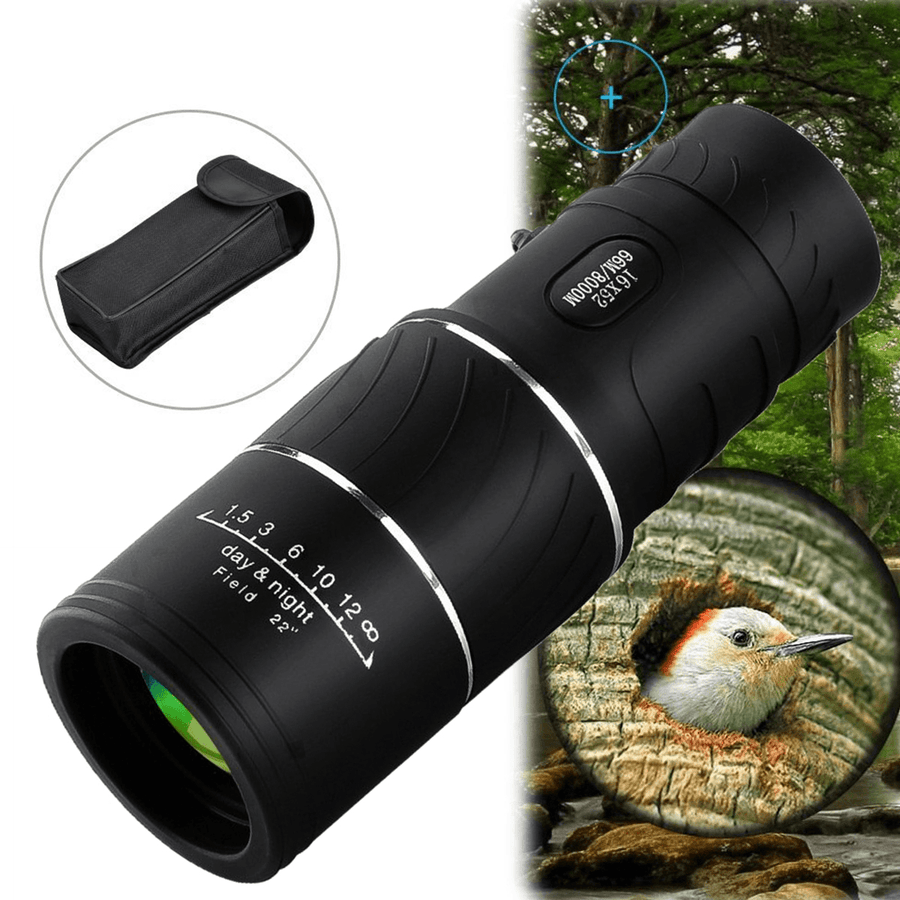 ARCHEER 16X52 Monocular Dual Focus Optics Zoom Telescope Day & Night Vision for Birds/ Hunting/ Camping/ Tourism - MRSLM