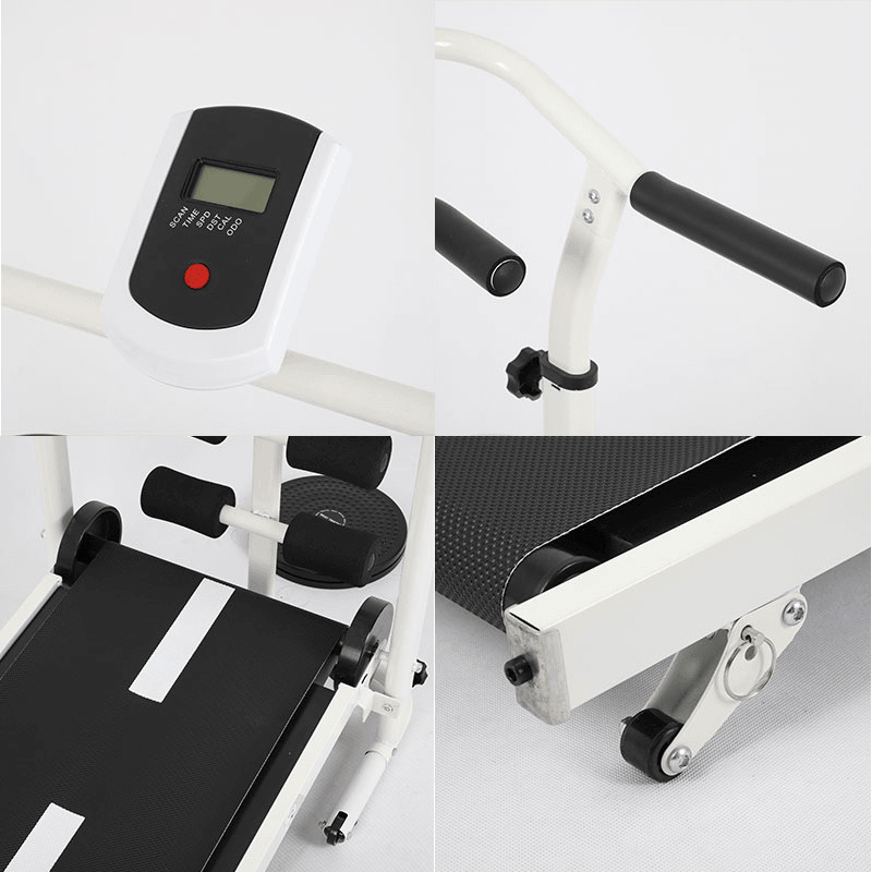 KALOAD Multifunctional Folding Treadmill Home Walking Machine Sit-Ups Resistance Band Fitness Training Max Load 150Kg - MRSLM