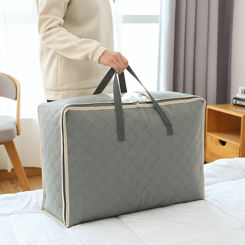 Non-Woven Quilts Storage Bag Moving Package Duffel Bag Moisture-Proof Clothing Bag - MRSLM