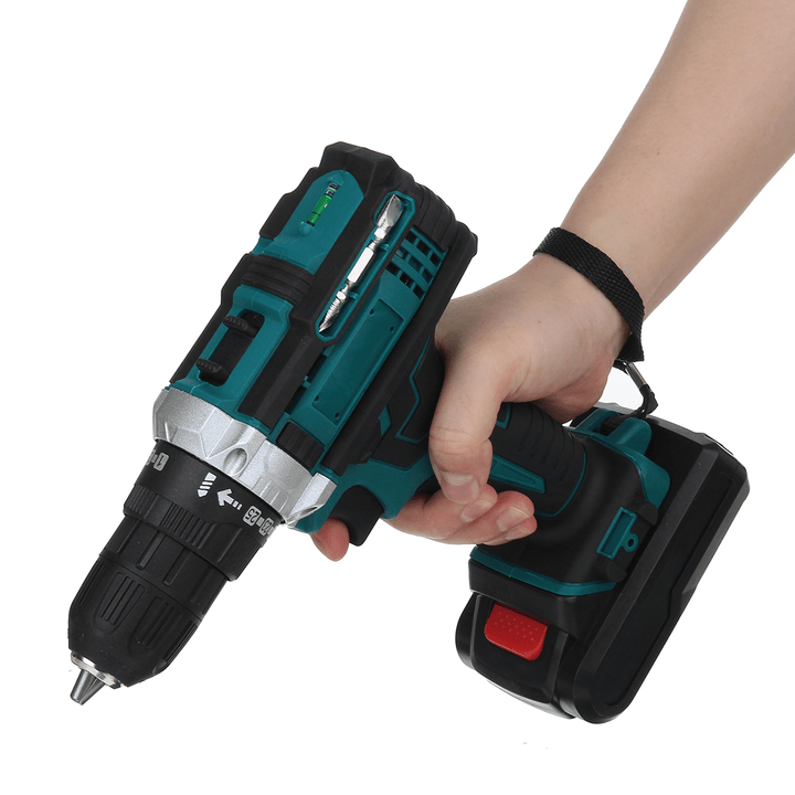 3-In-1 Cordless Electric Impact Drill Hammer 25+3 Torque 2 Speed W/ 1Pc or 2Pcs Battery - MRSLM