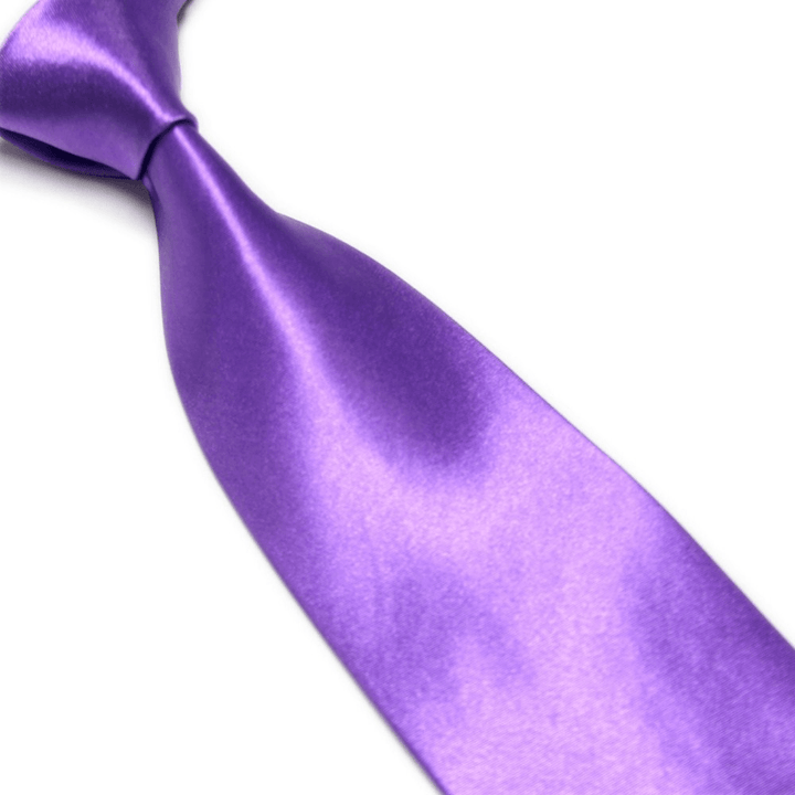 Men'S Imitation Silk Solid Color Wide Tie Knot Wedding Banquet Bright - MRSLM
