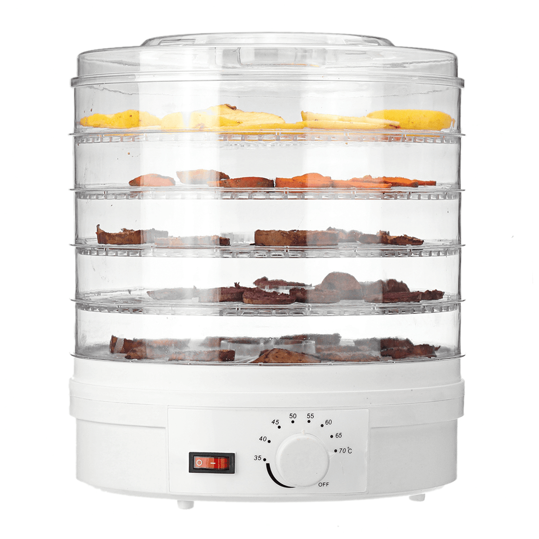 250W Food Dehydrator 5 Tray Shelf Dryer Machine Fruit Preserver Beef Jerky DIY Dried Fruit - MRSLM