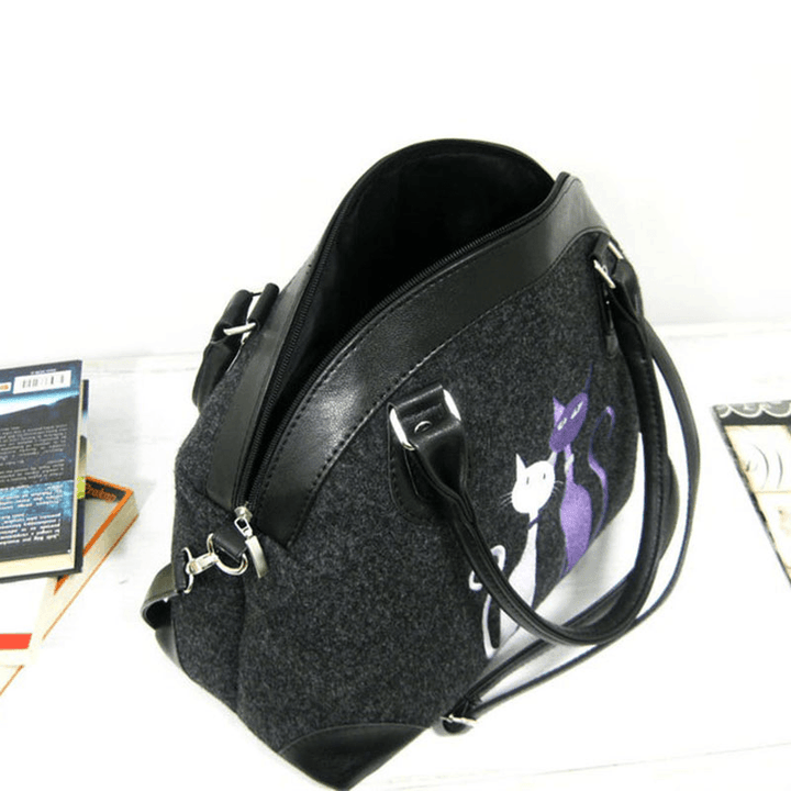Women Crossbody Bag Cat Pattern Handbag Shoulder Bag - MRSLM