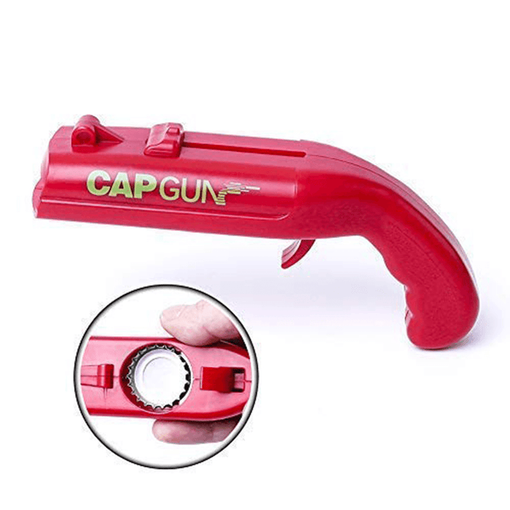 ABS Creative Cap Launcher Shooter Bottle Opener Magnetic Drink Opener for Home Party Drinking - MRSLM