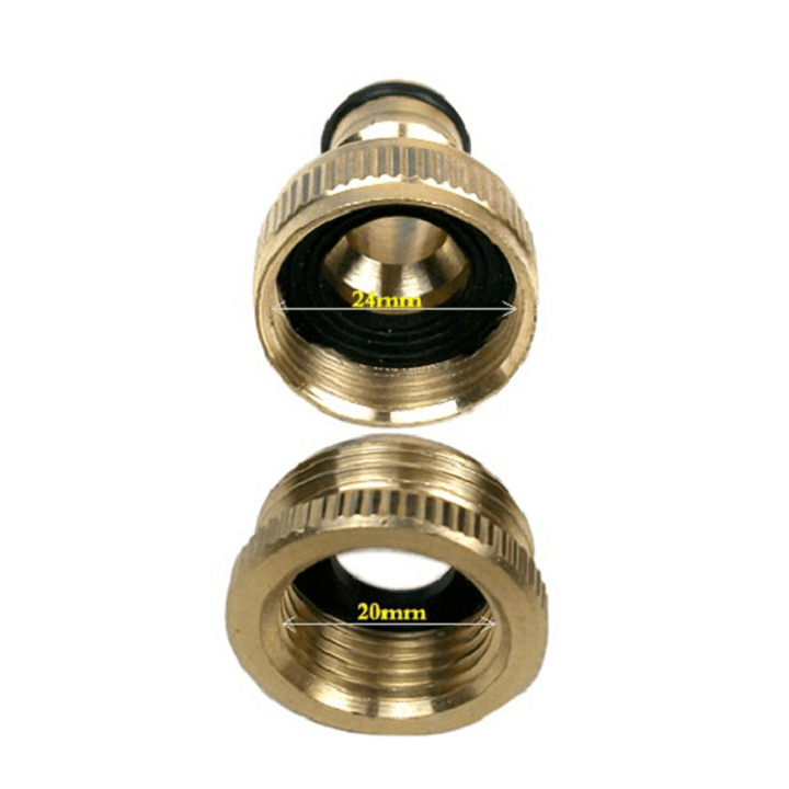 3/4 Inch Brass Threaded Garden Hose Water Sprayer Tap Fittings Pipe Quick Connector - MRSLM